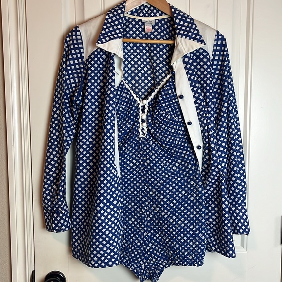 Vintage 1960’s Swimsuit Peter Pan Sun Blazers & coverup Sz 10 - Picture 1 of 14